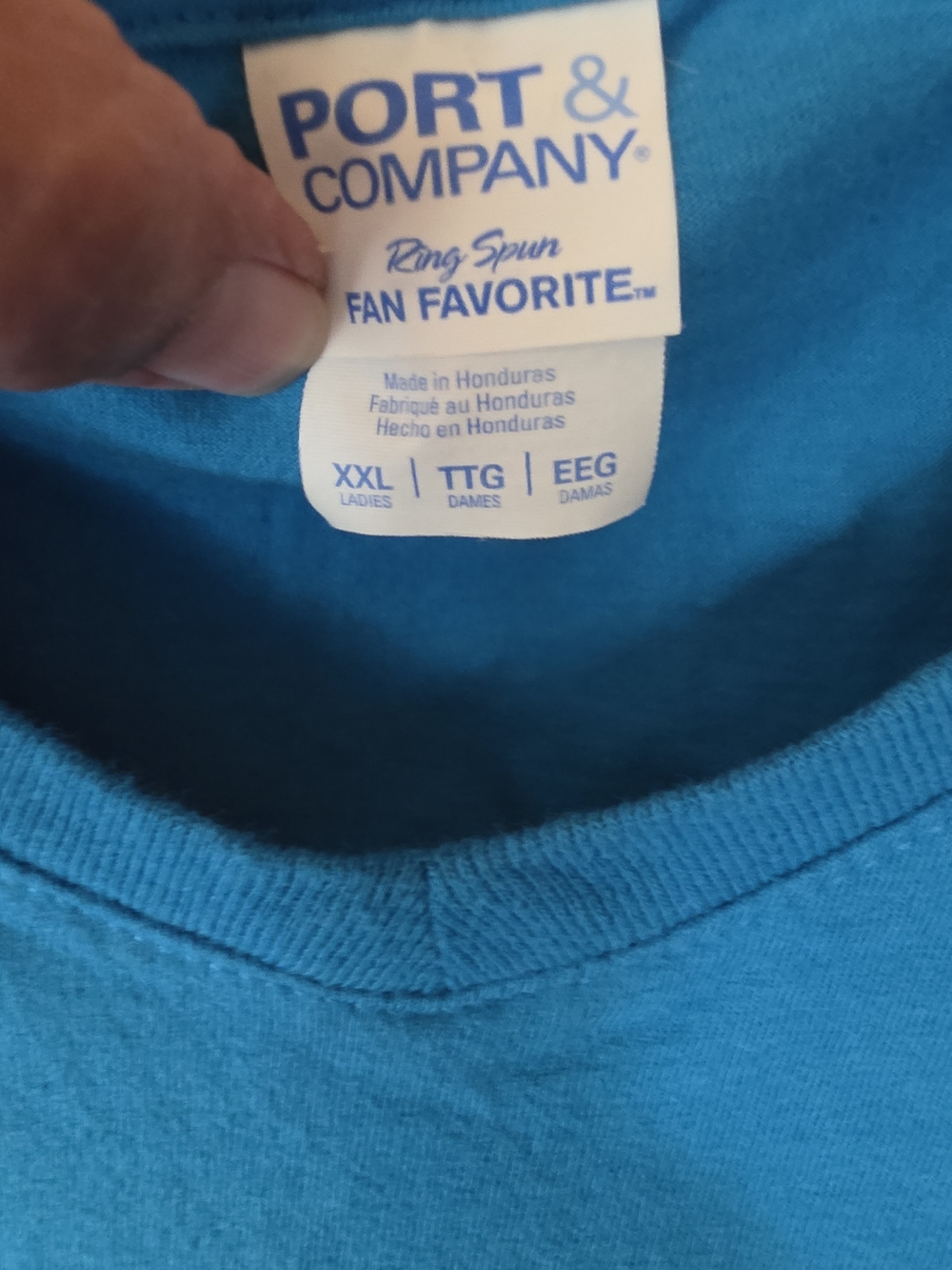 Port & Company Fan Favorite XXL Bright Teal Tee - Picture 1 of 5